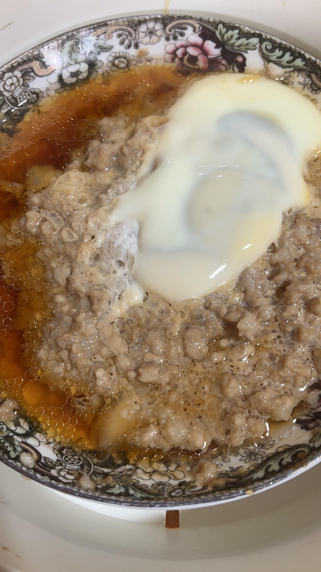 简单又好吃的肉饼蒸蛋
