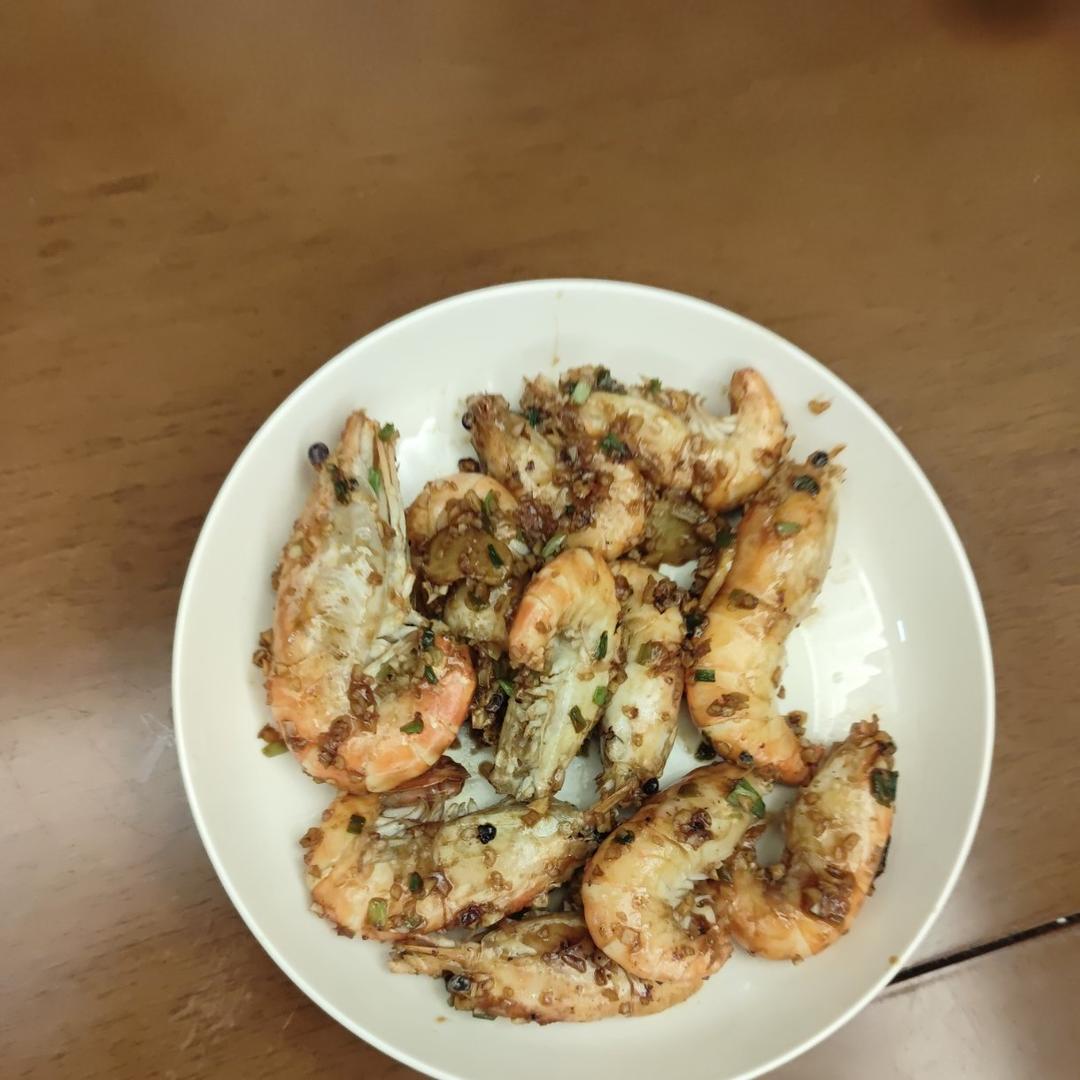 不再吃白灼虾（蒜香大虾）
