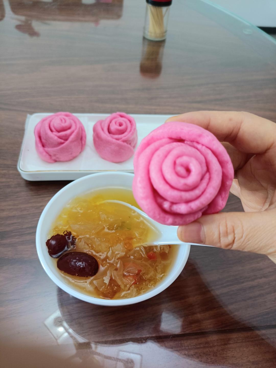 玫瑰花馒头