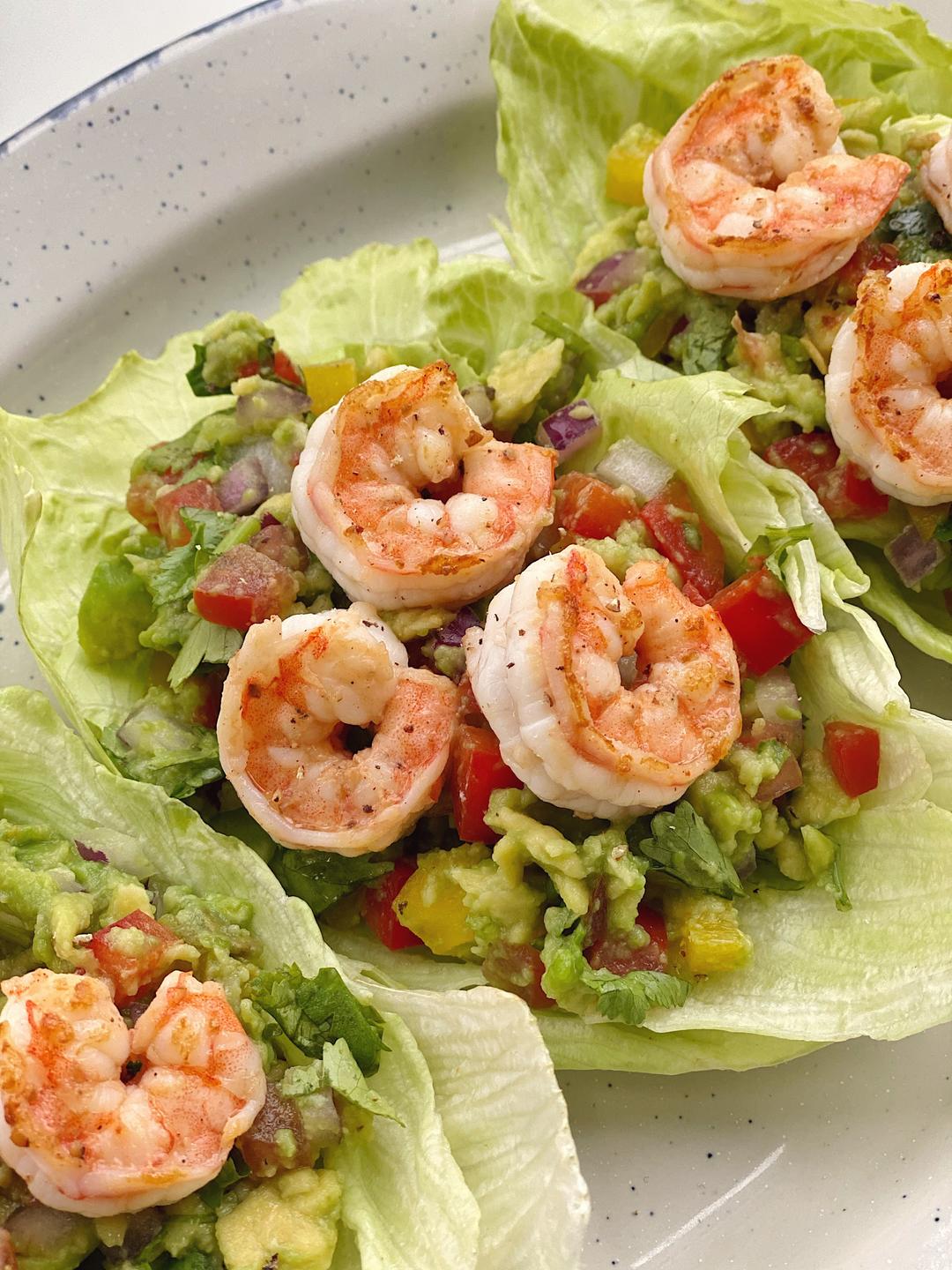 低脂虾仁无饼taco🌮的做法