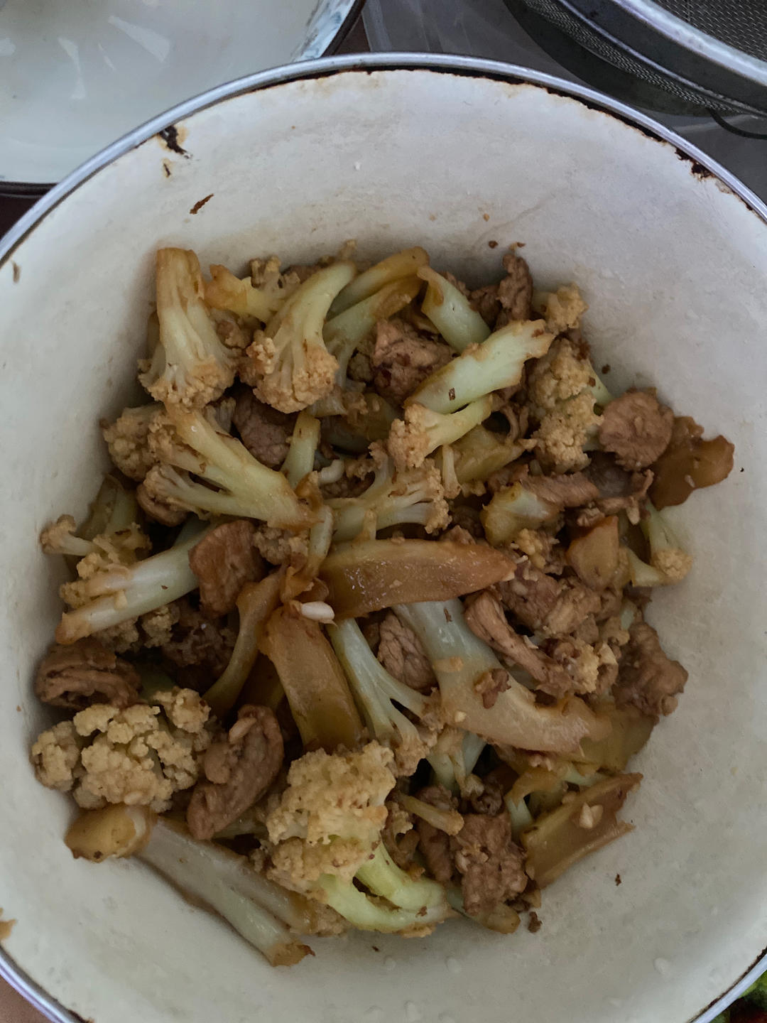 简单的花菜炒肉