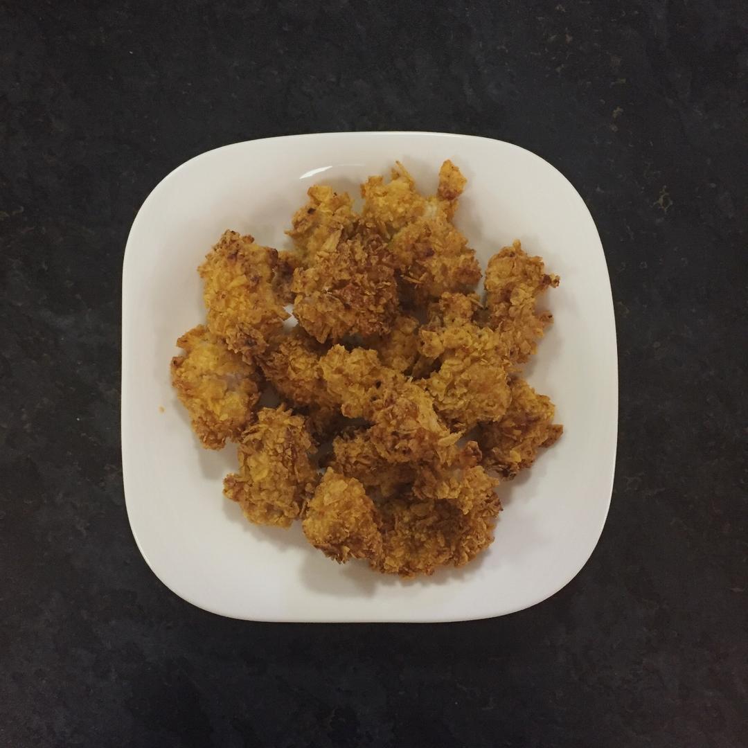 无油鸡米花 (KFC-style Chicken Popcorn)