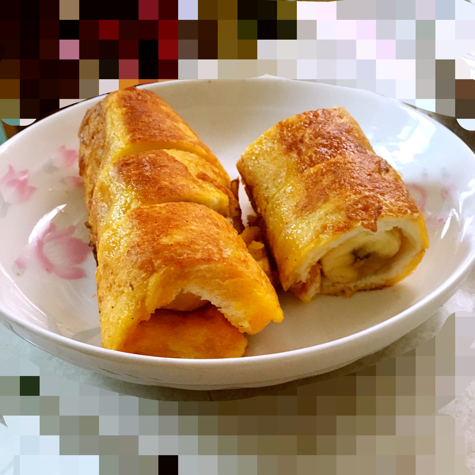 【原麦早餐】黄金线吐司：吐司香蕉卷+谷物水果杯