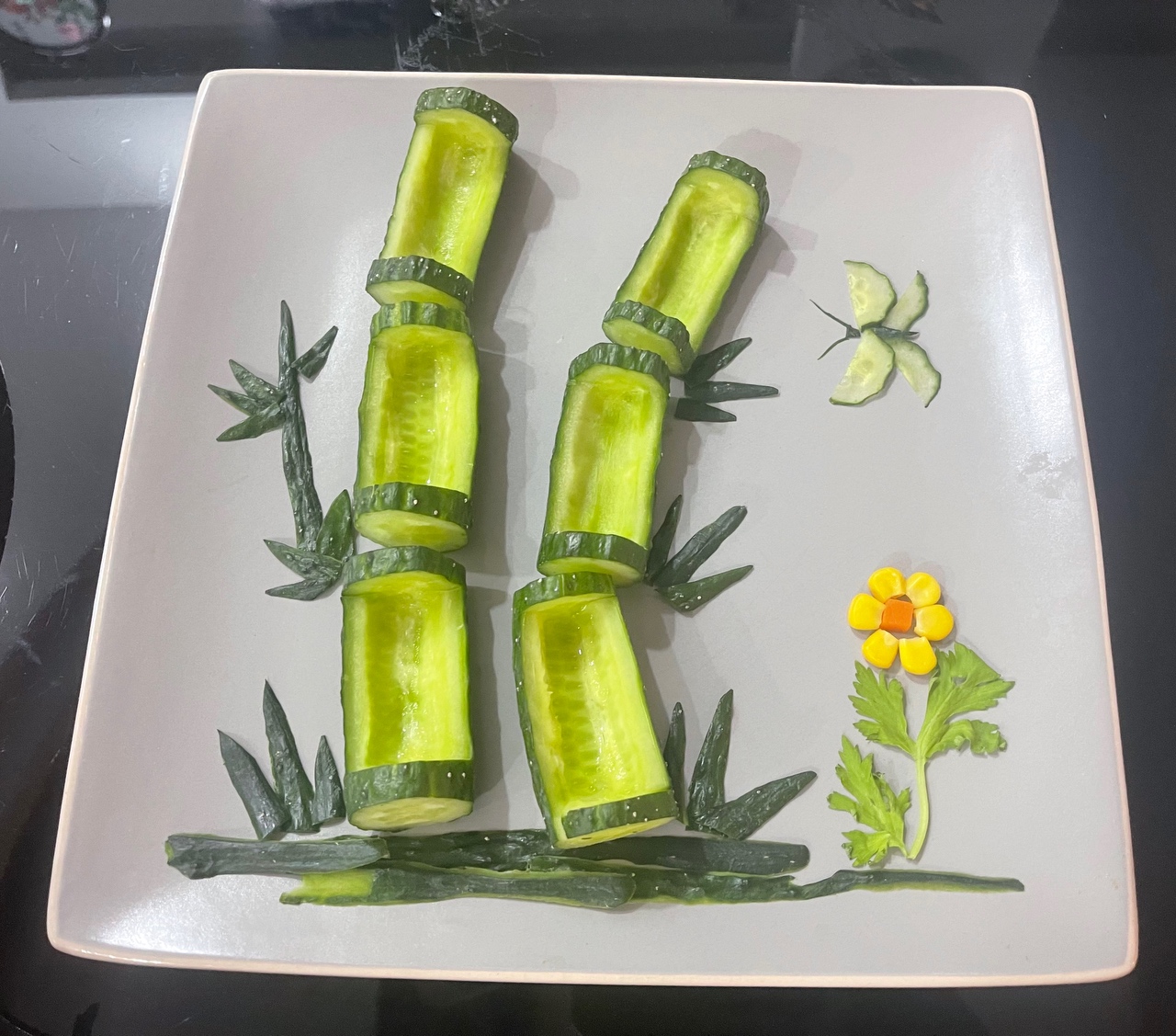 最美年夜饭🎋竹报平安-黄瓜玉米青豆沙拉的做法 步骤11