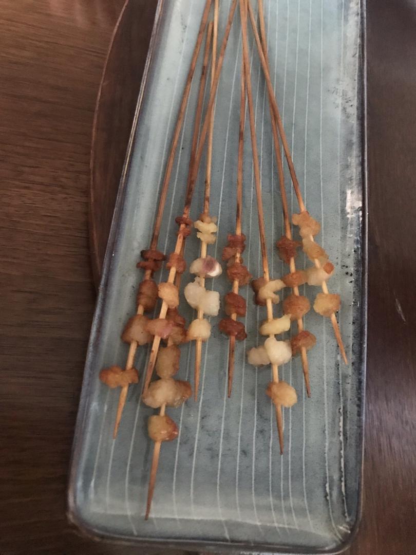 烤牛油串、脆骨串（烤箱版）