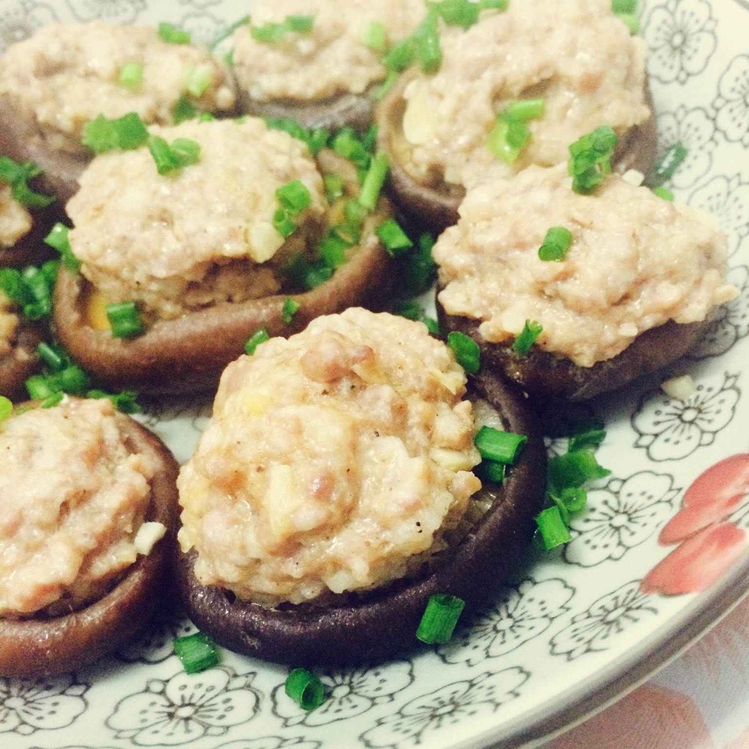 jelena做的香菇蒸肉沫