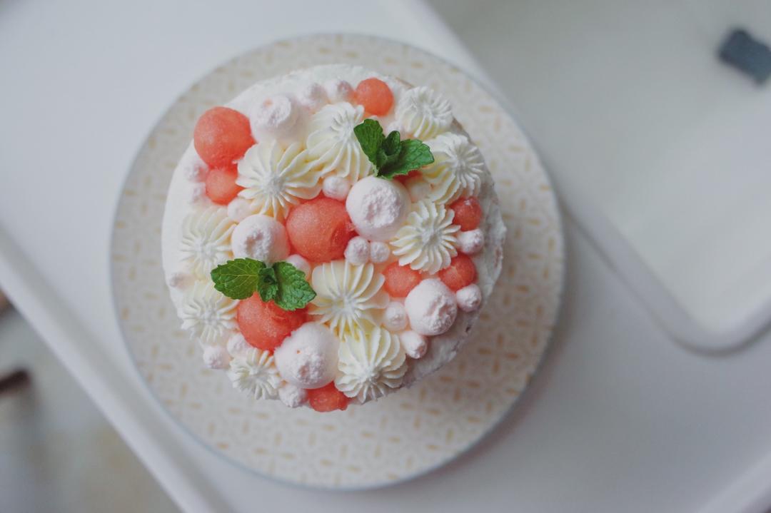 四寸抹面戚风蛋糕胚