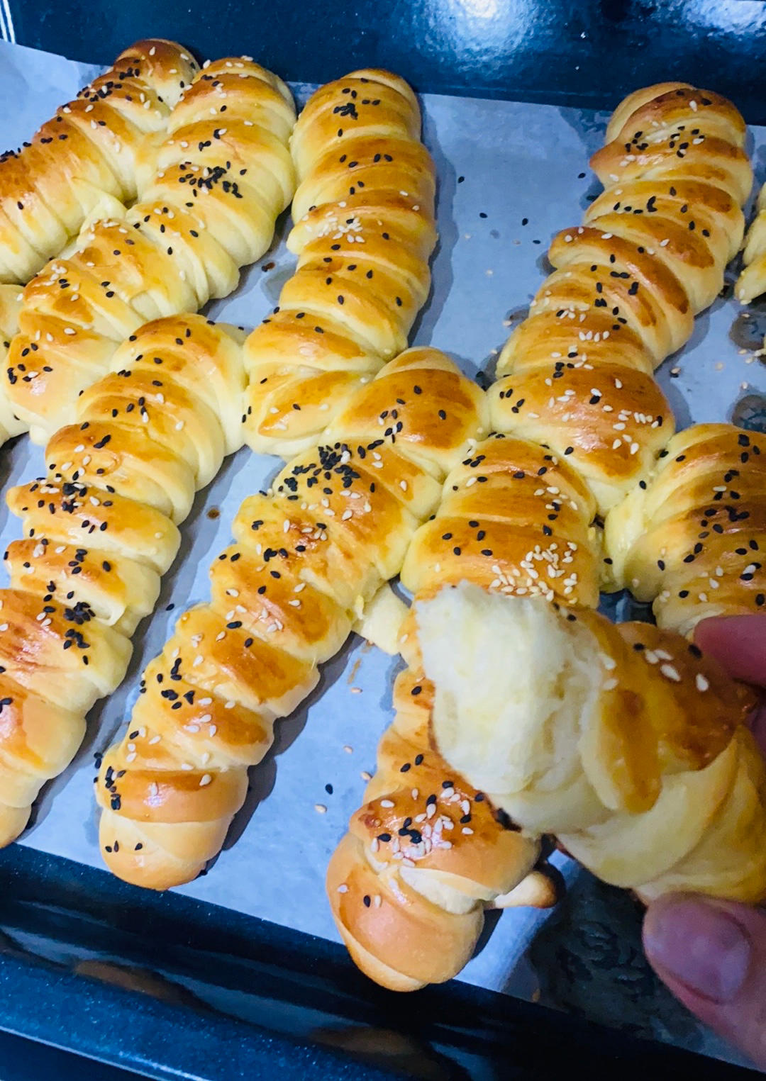 毛毛虫奶油面包超级柔软