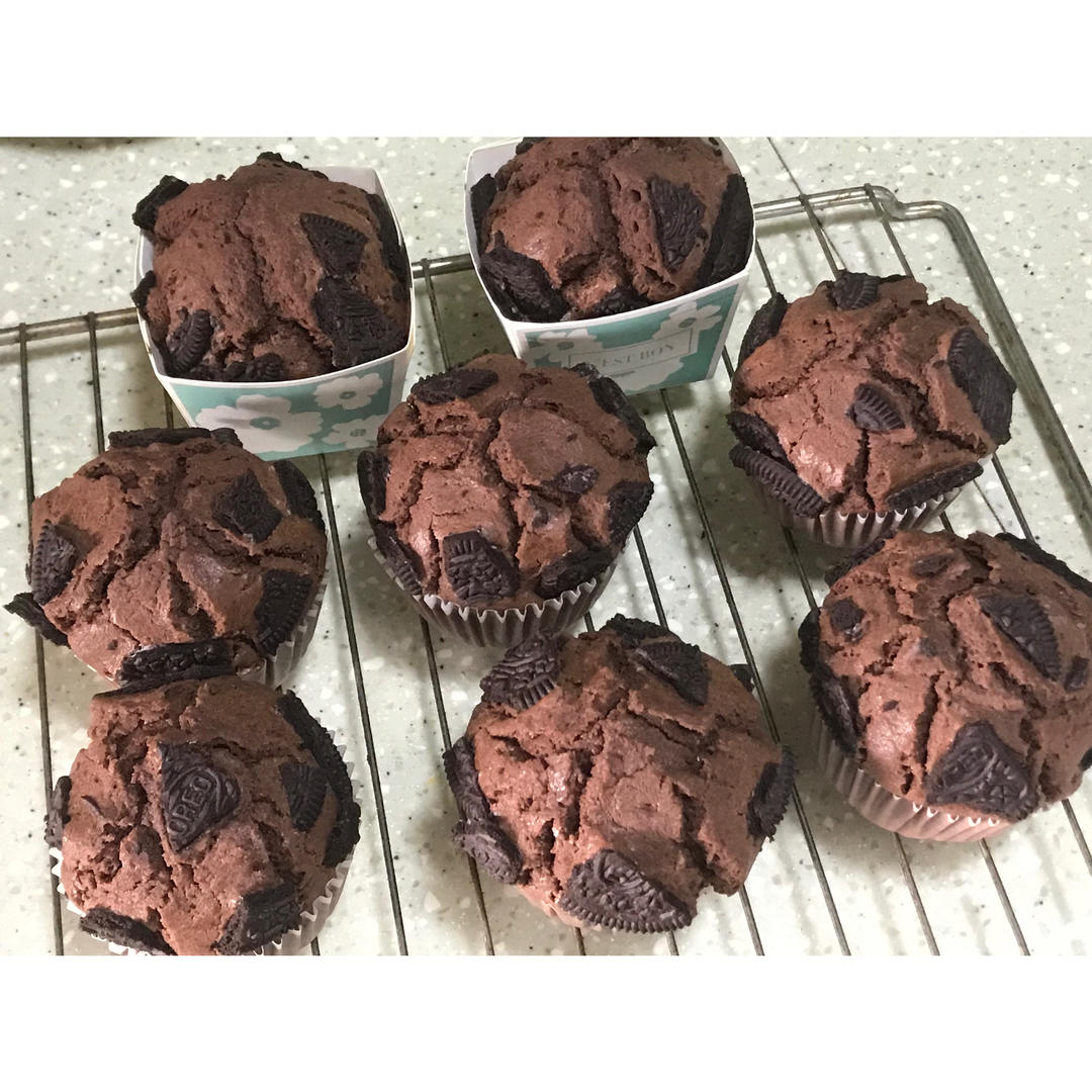 爆炸💥好吃的香浓可可奥利奥麦芬🍫蛋糕