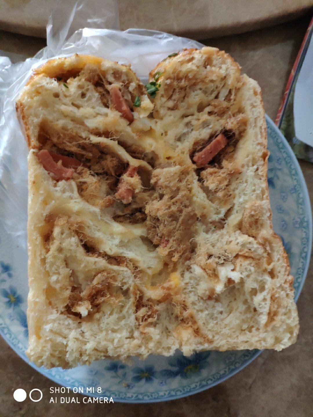 面包机版肉松芝士咸吐司（中种）
