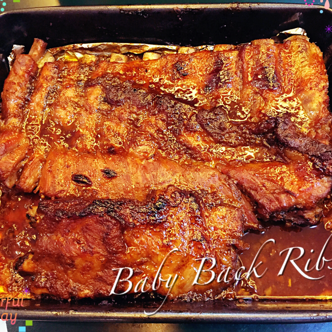 Baby back ribs with Carolina Baste 超级棒的烤排骨