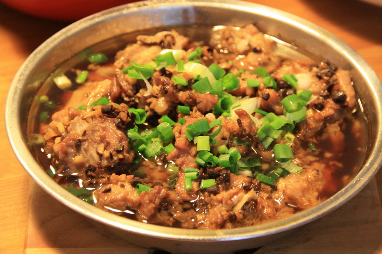 豆豉耗油蒸排骨