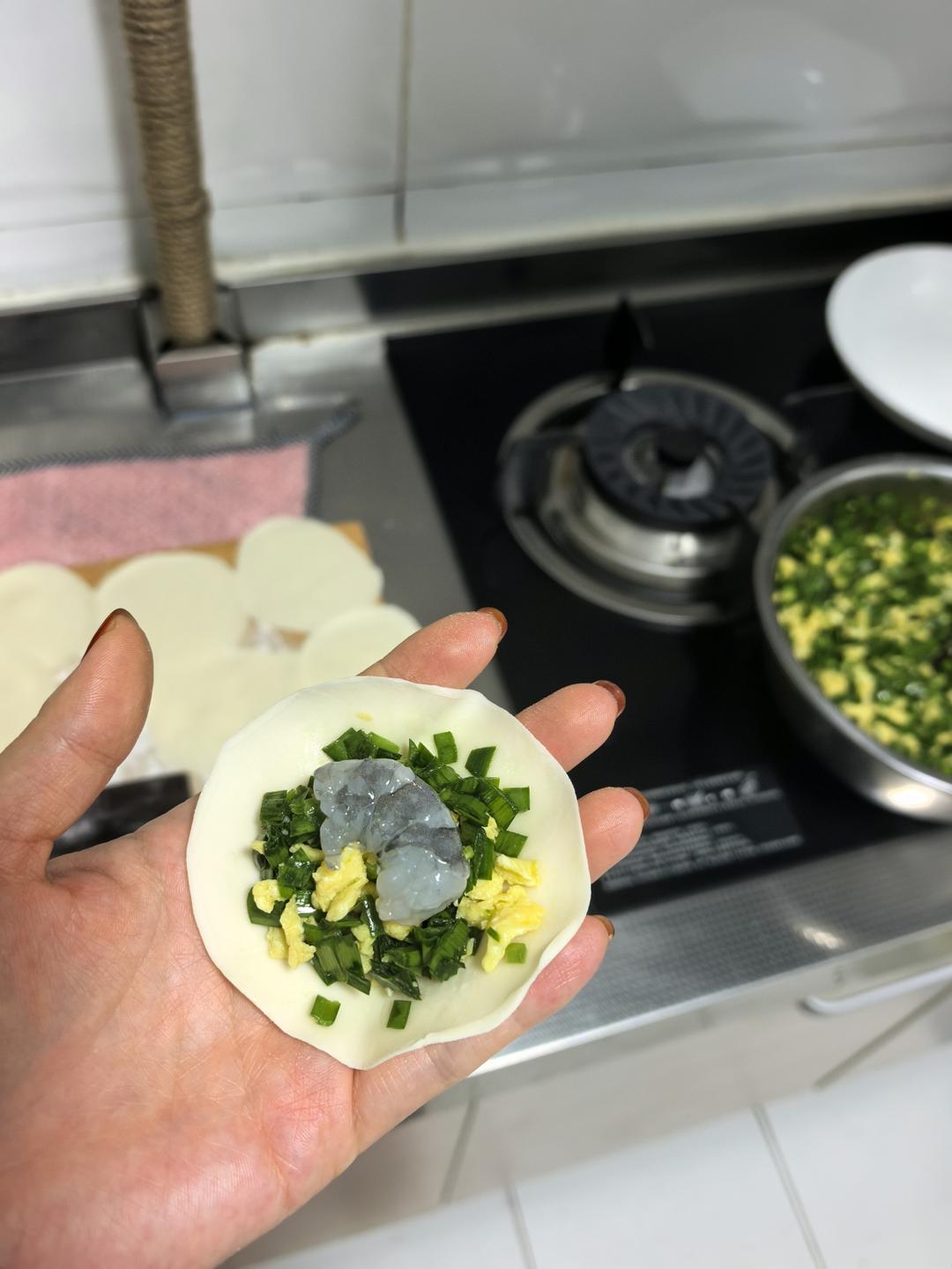 韭菜鸡蛋虾仁水饺