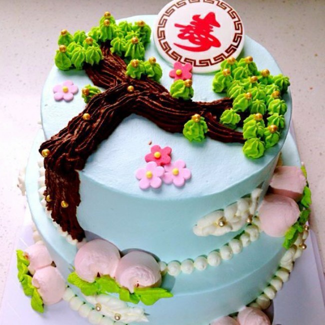 淡奶油裱花蛋糕