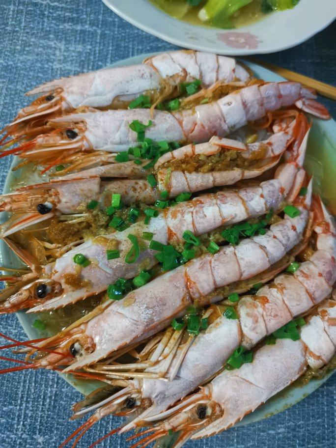 蒜蓉蒸阿根廷红虾