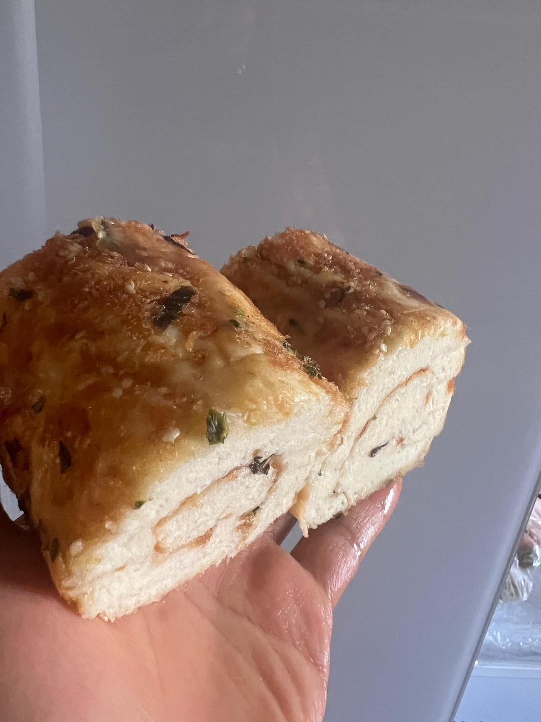 香葱肉松面包卷