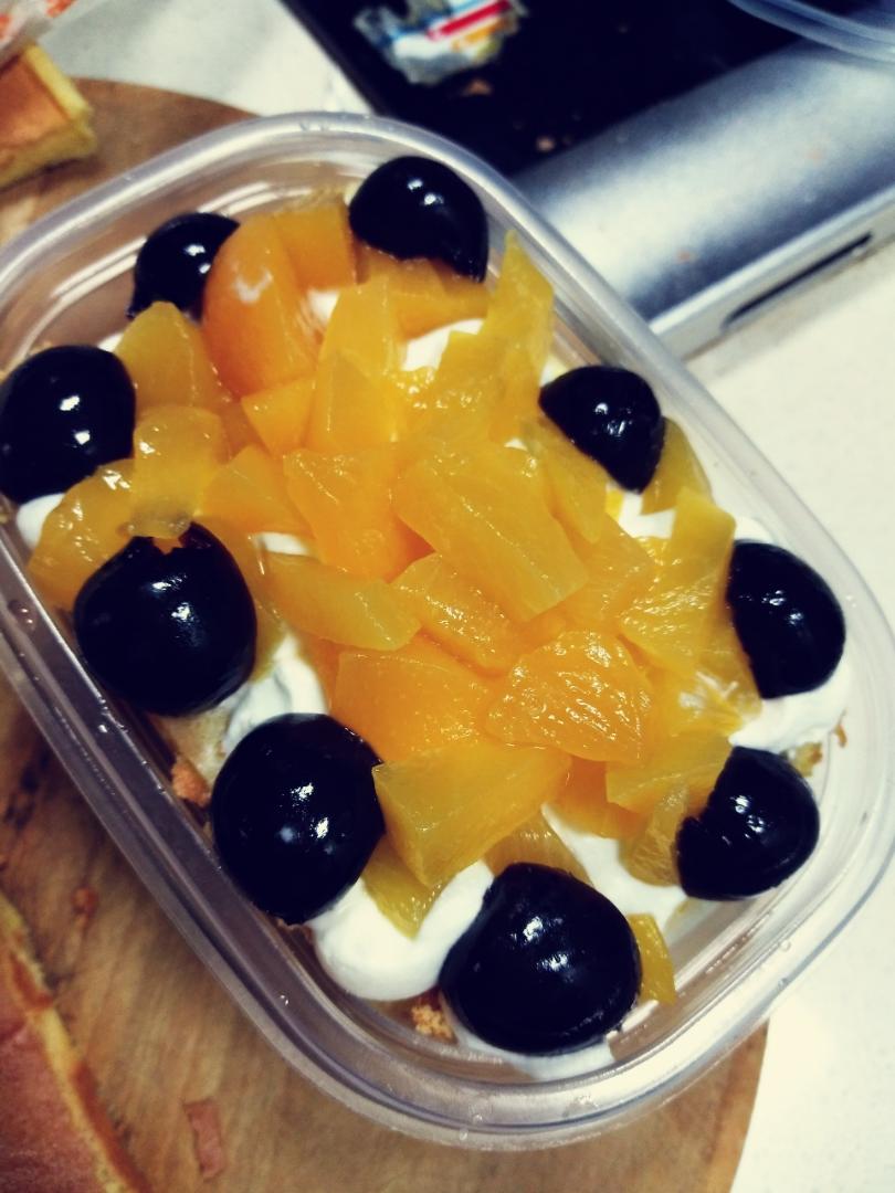 简单快手的便当饭盒水果盒子蛋糕