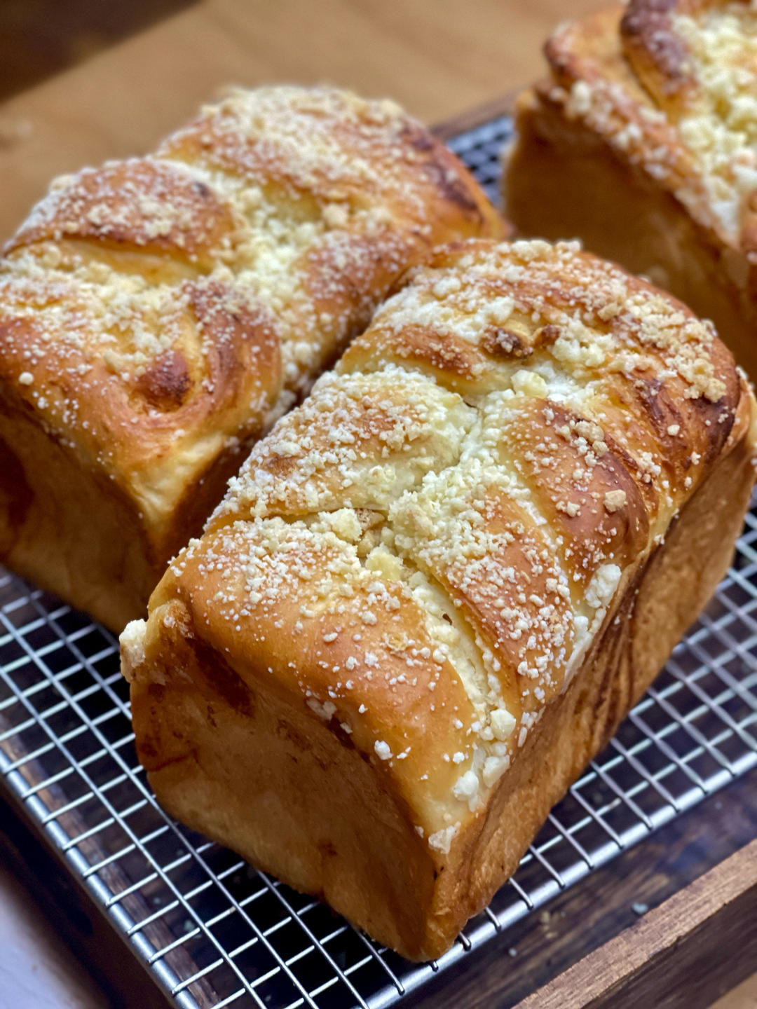 波兰种基础面团，焦糖奶酥绵吐司