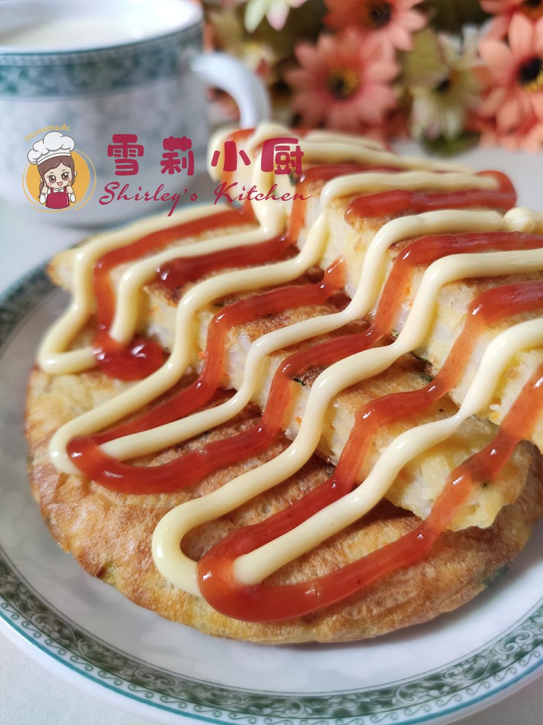 #麦子厨房#轻食机#米饭鸡蛋饼的做法