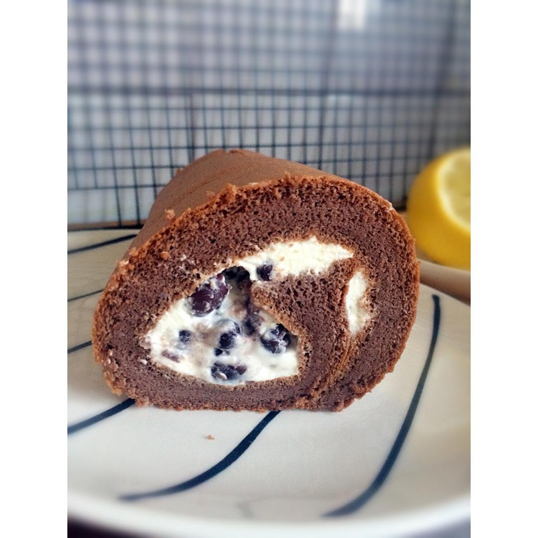 抹茶蜜豆蛋糕卷