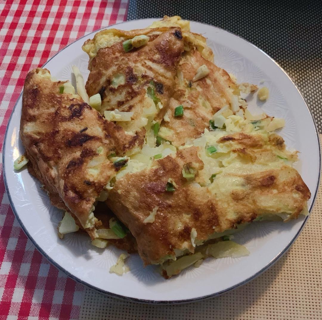 土豆丝鸡蛋饼