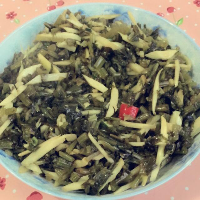 雪菜冬笋炒肉丝