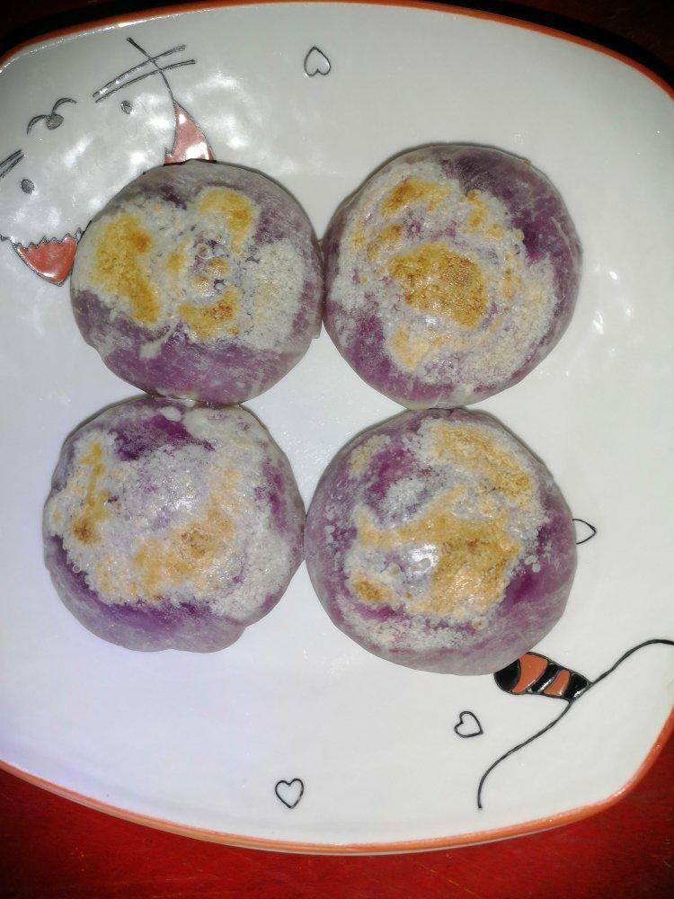 无油紫薯饼（芝士拉丝）