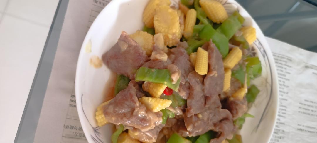 玉米笋炒肉片