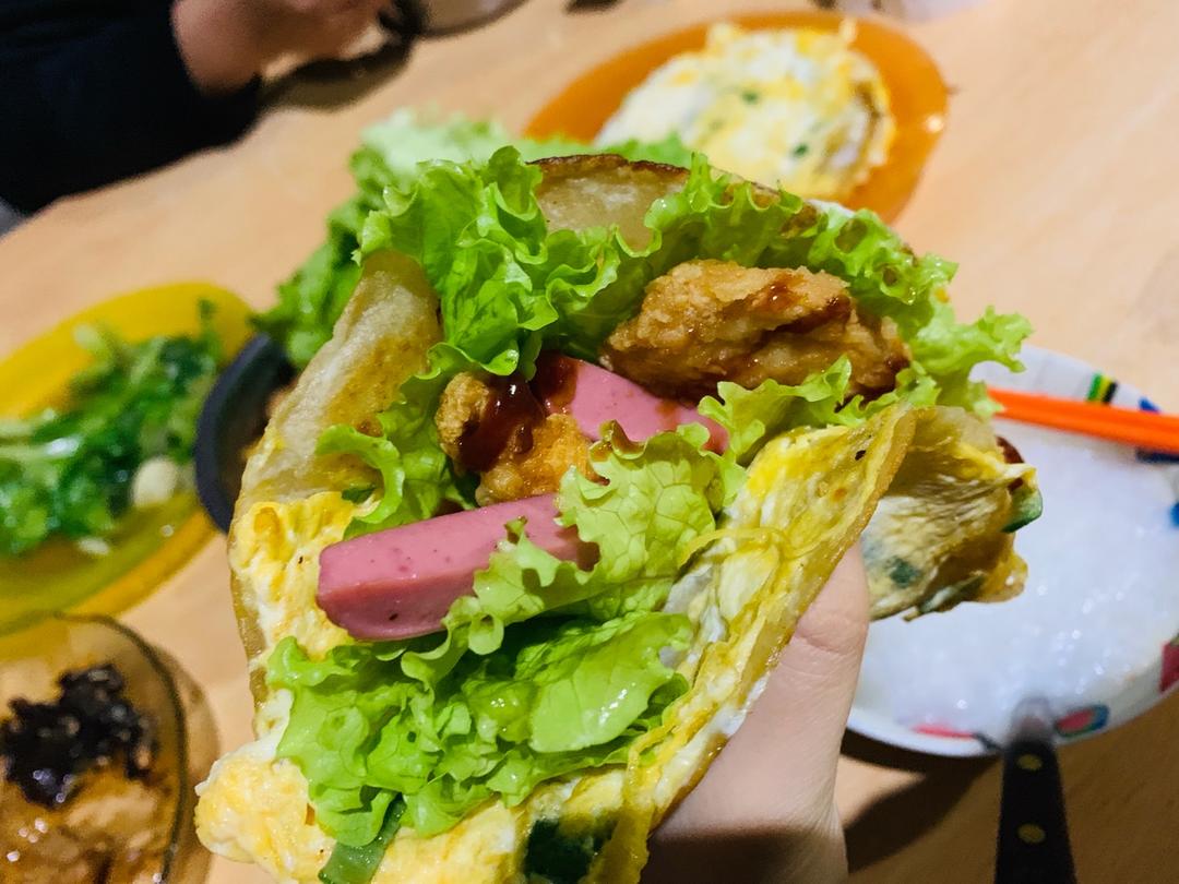 秒杀路边摊手抓饼❗️教你自制手抓饼胚