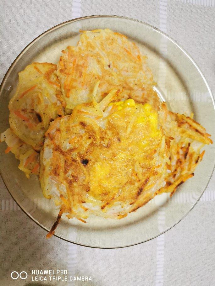 土豆丝鸟巢鸡蛋早餐饼