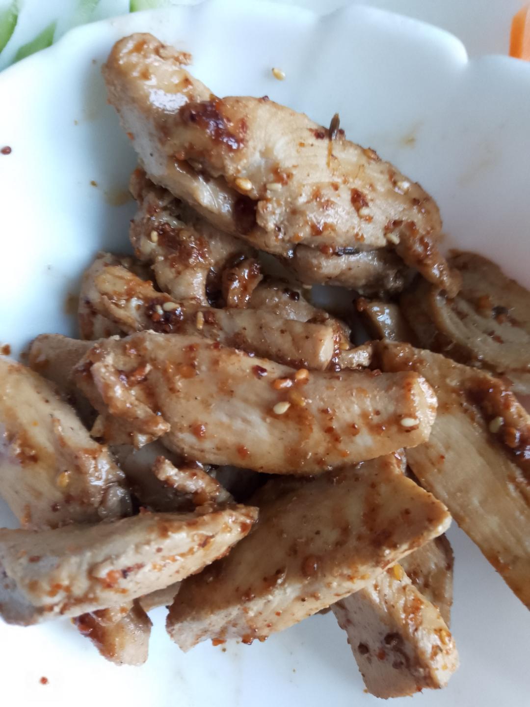 孜然鸡胸肉，低脂低卡好吃无压力。