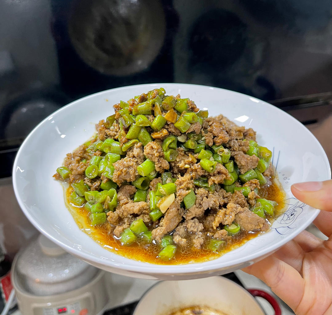 牛肉末炒豆角