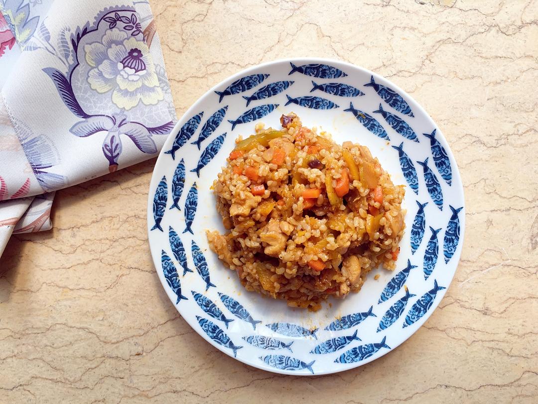 南瓜鸡肉饭