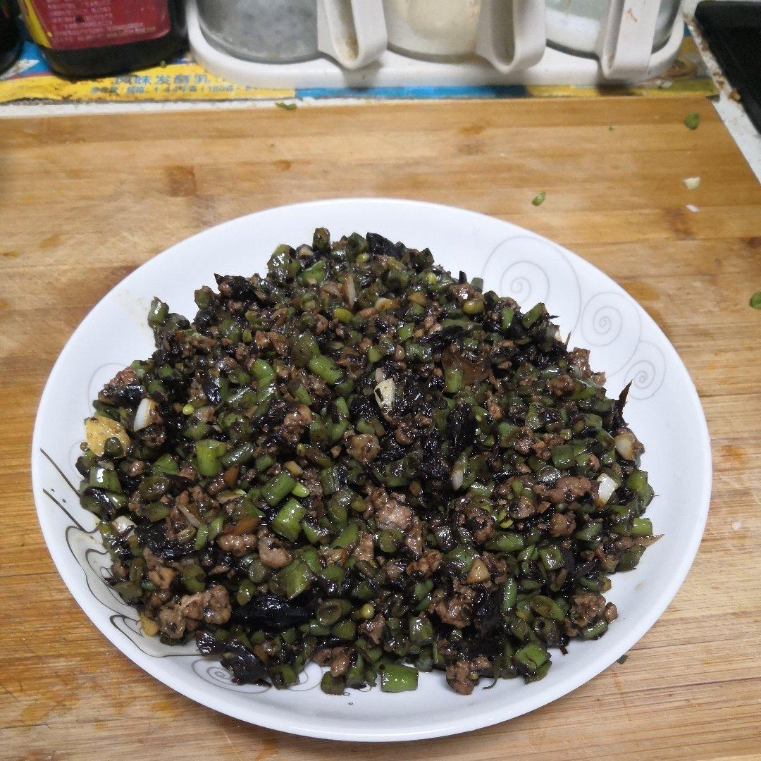 橄榄菜肉末炒豆角