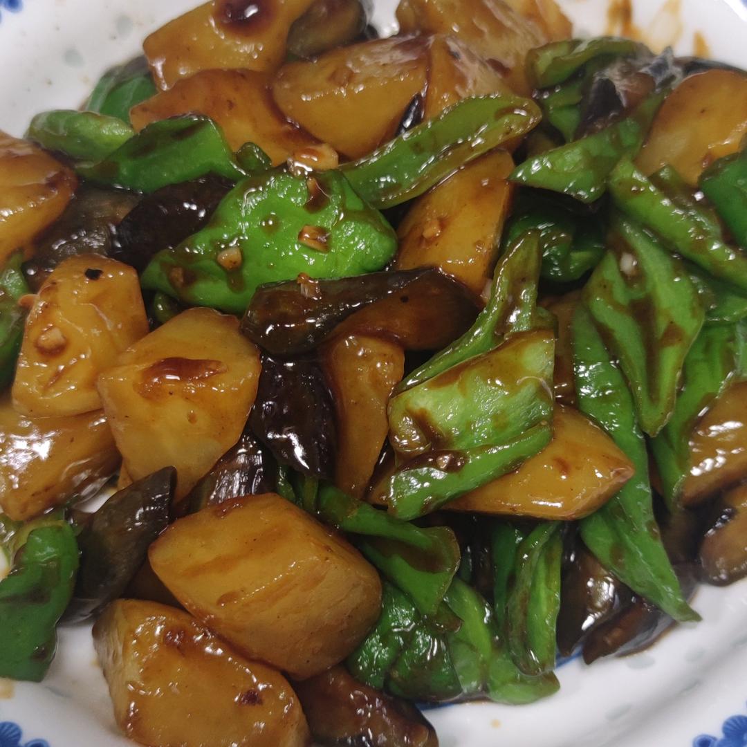 不用油炸的地三鲜