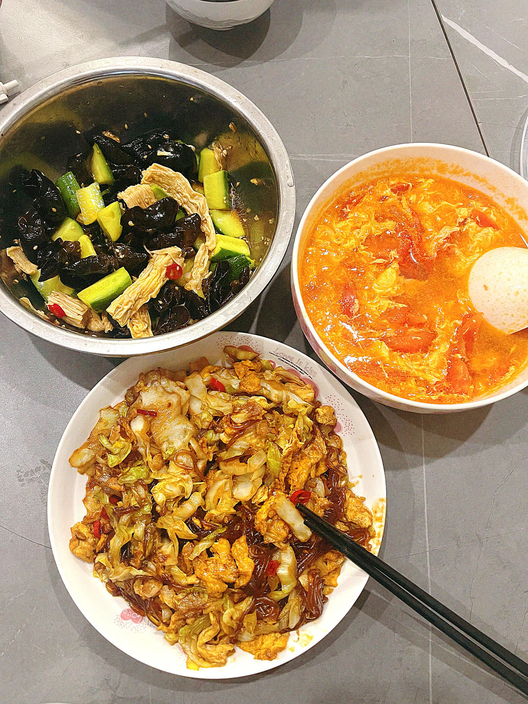 粉丝炒包菜