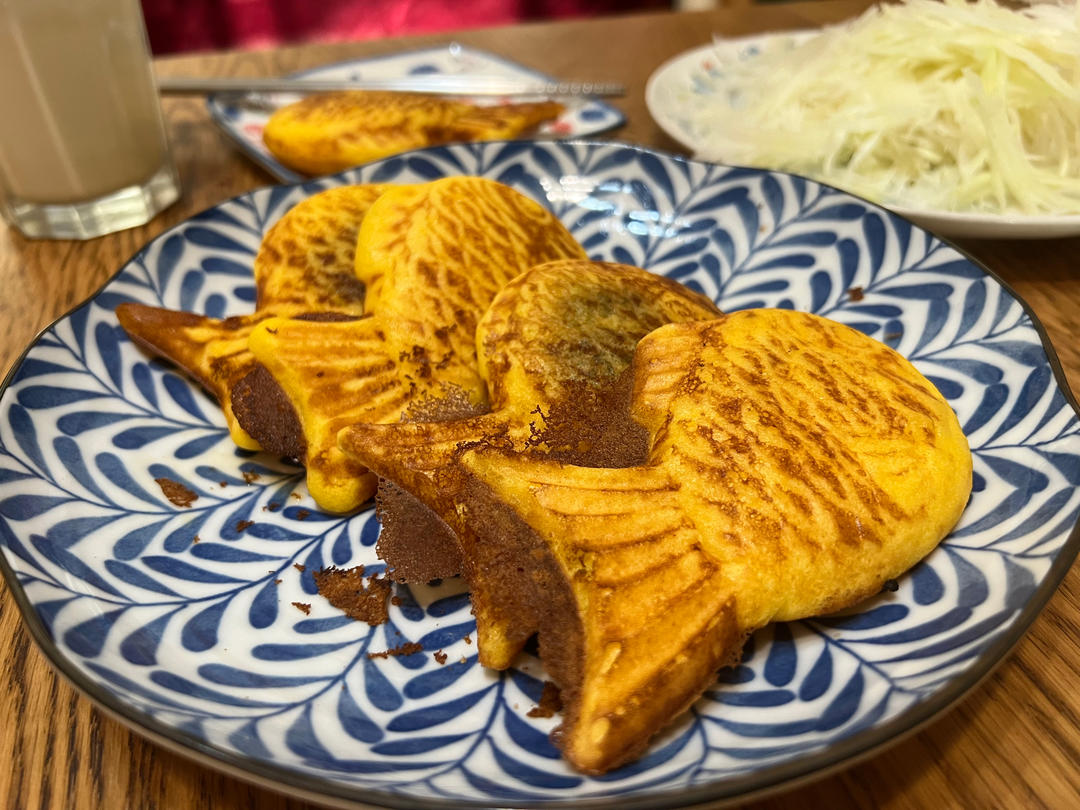 炒鸡松软的玉米面儿松饼🥞/鲷鱼烧🐟