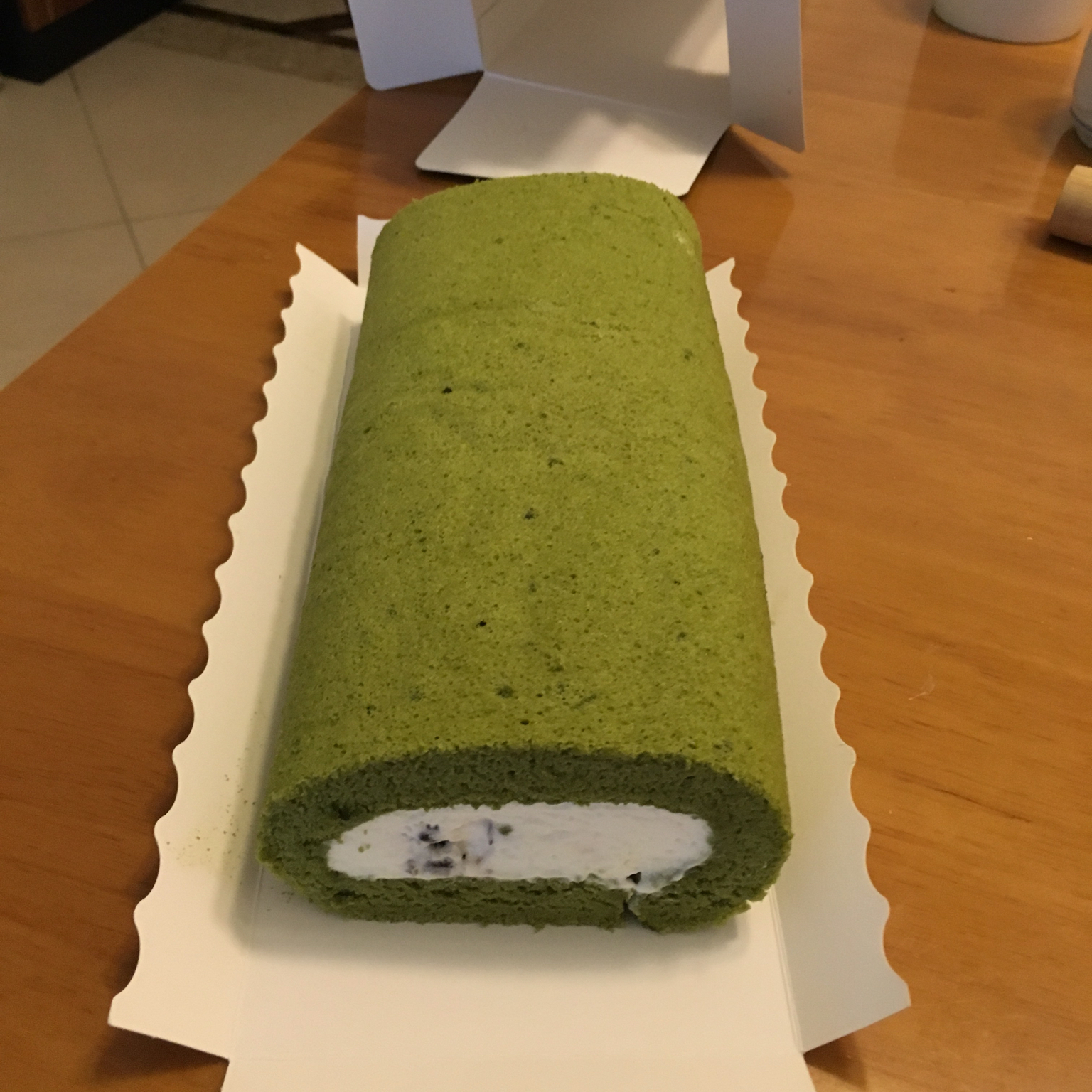 抹茶红豆蛋糕卷