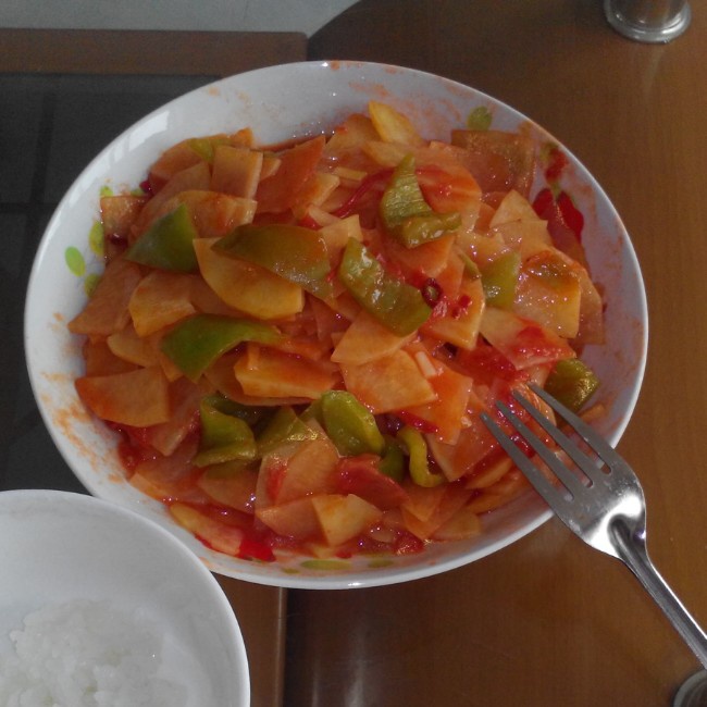 青椒番茄土豆片