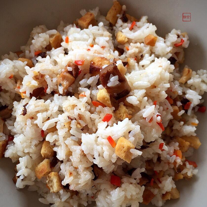 素食三鲜炒饭-【大叔有药】