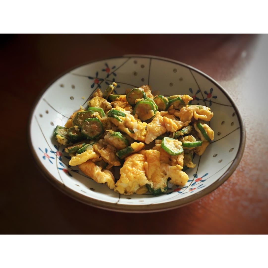 秋葵炒鸡蛋