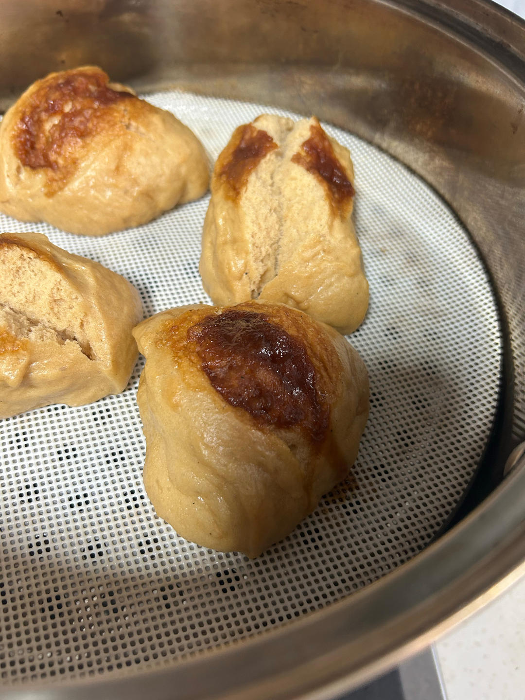 容易开花的红糖红枣馒头