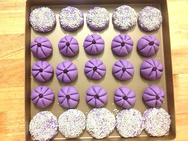 香煎芝麻紫薯饼