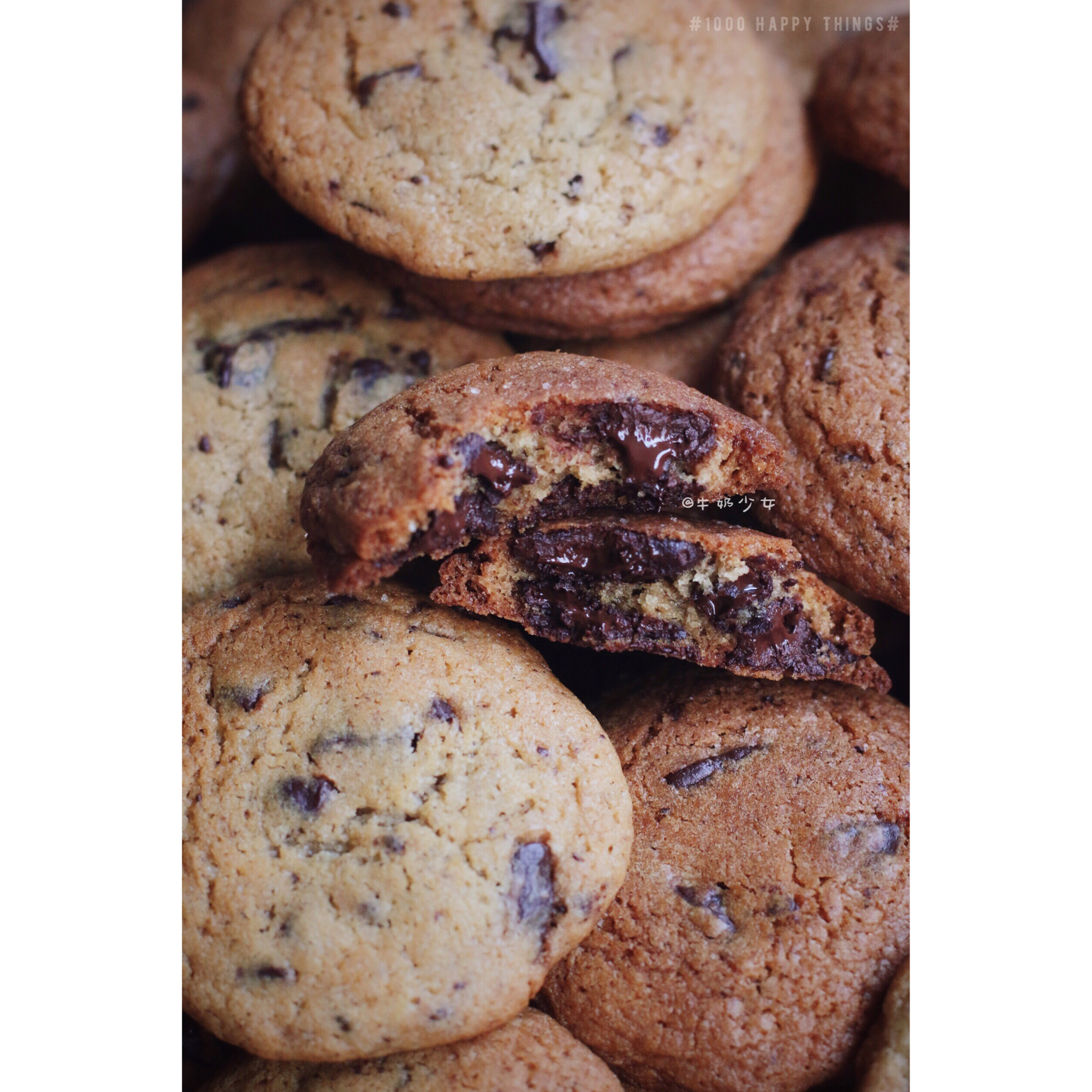 牛奶少女丶做的香草海盐巧克力大曲奇冬天来一块真的超幸福哦
