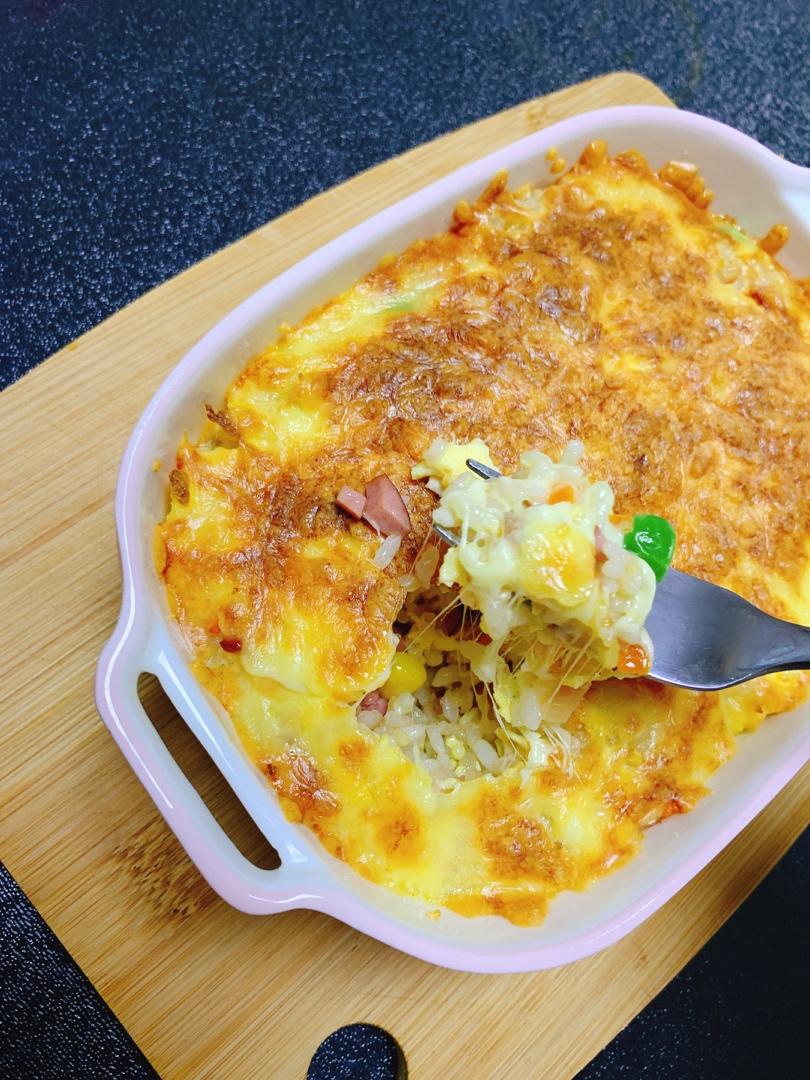 可可珊珊妈咪做的芝士焗饭(烤箱版)