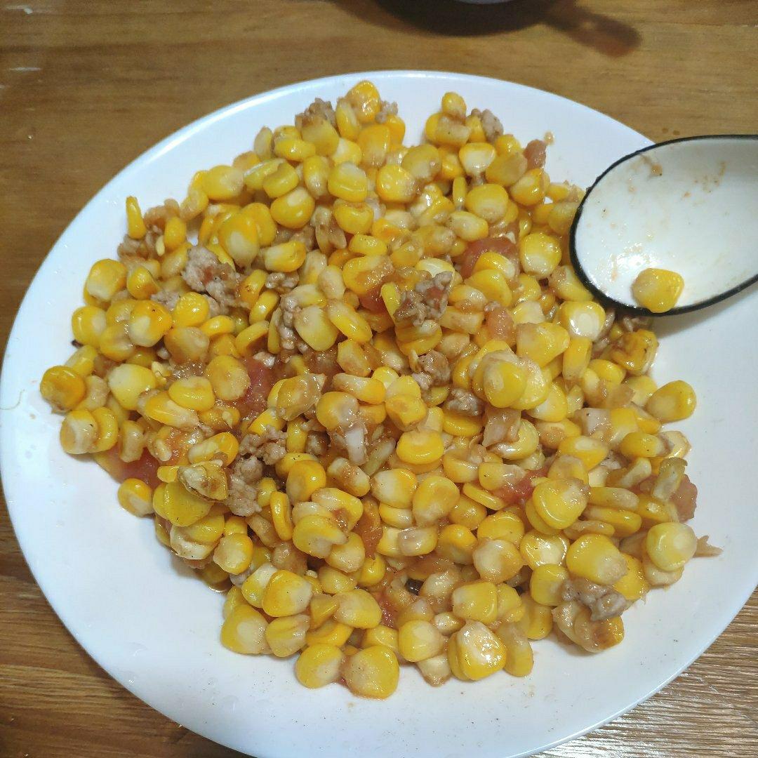 玉米炒肉末【超级下饭的快手家常菜】