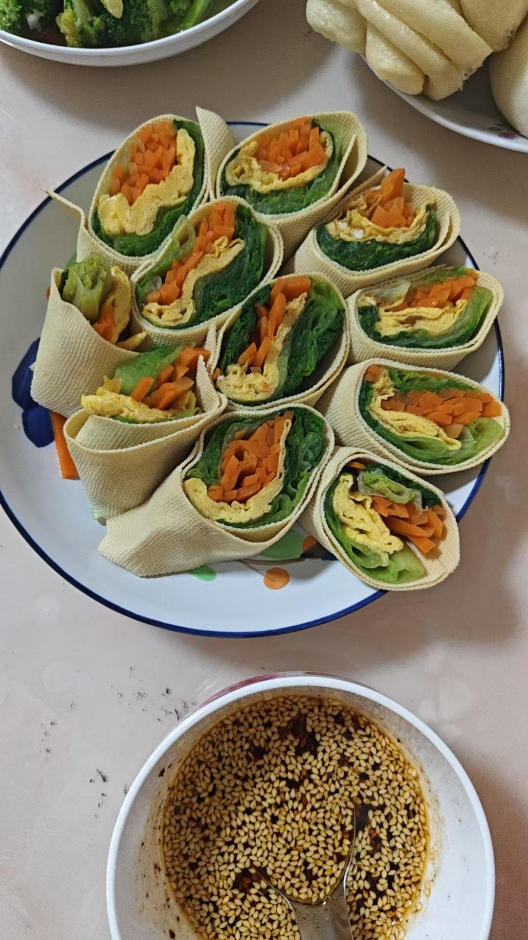 蔬菜豆皮卷减脂晚餐