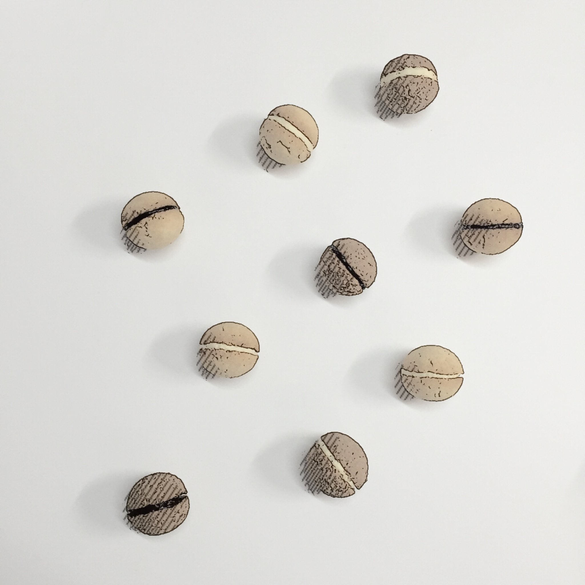 贵妇人之吻-抹茶白巧克力夹心球球饼干