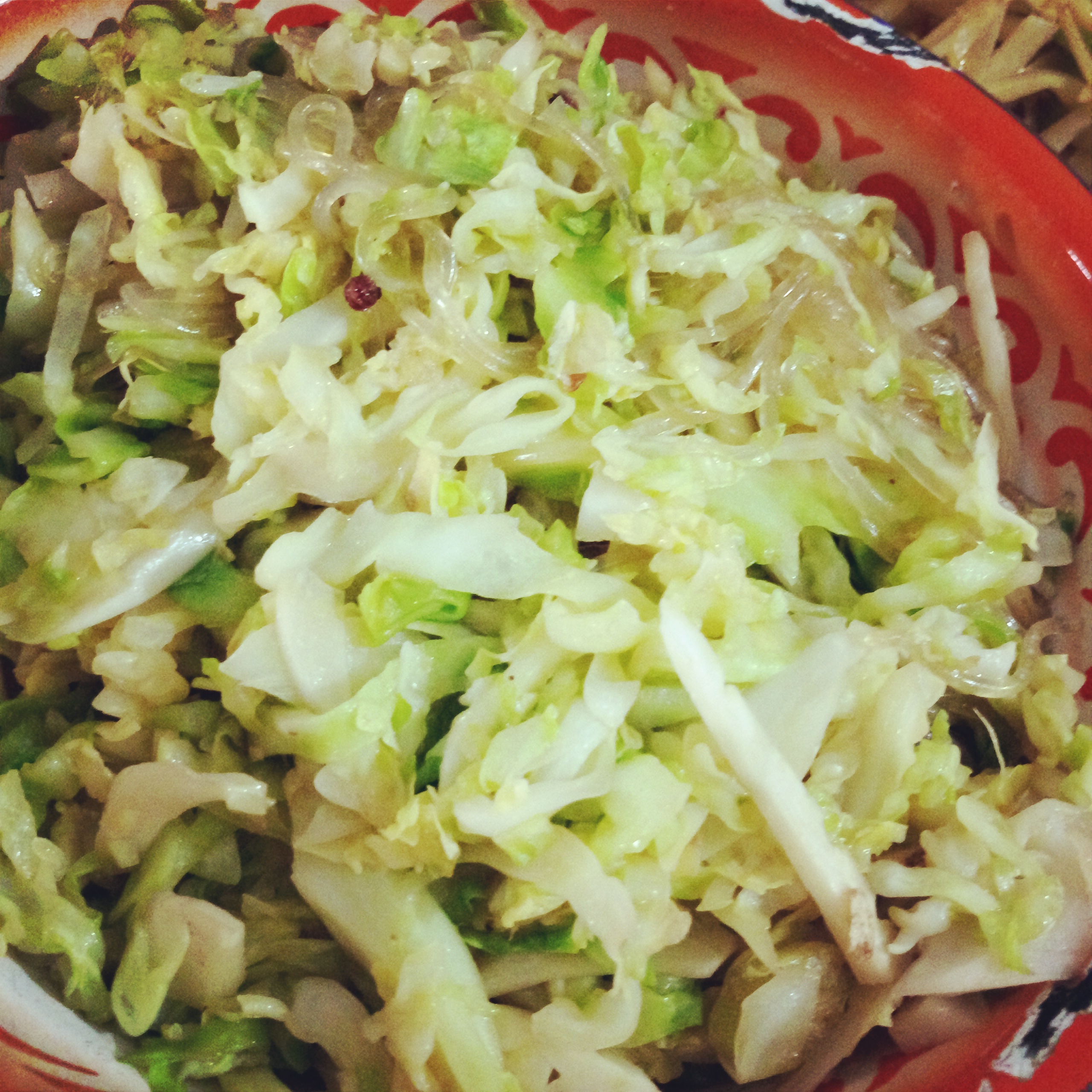 卷心菜炒粉丝 Glass noodles with Cabbage