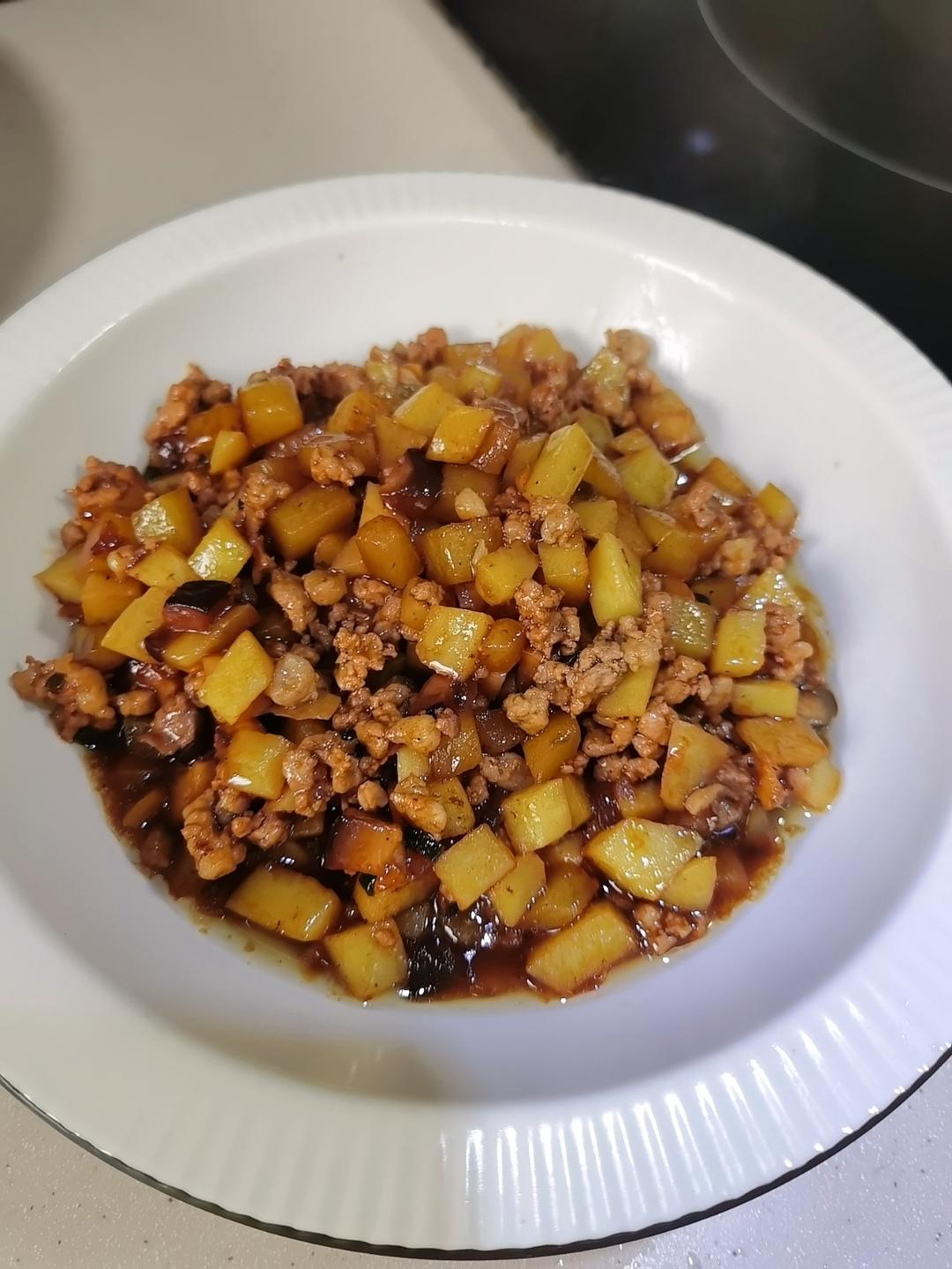 ㊙️香菇土豆肉沫拌饭❗️比外卖还好吃